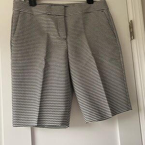 Ann Taylor Black and White Houndstooth Shorts